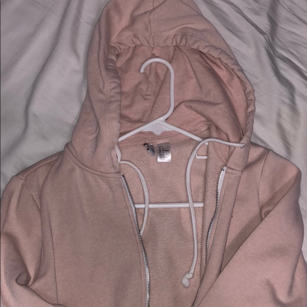 light pink hooded jacket
